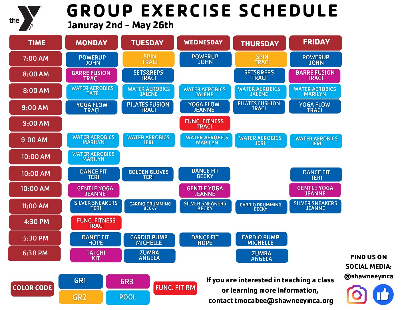 YMCA Fitness Classes