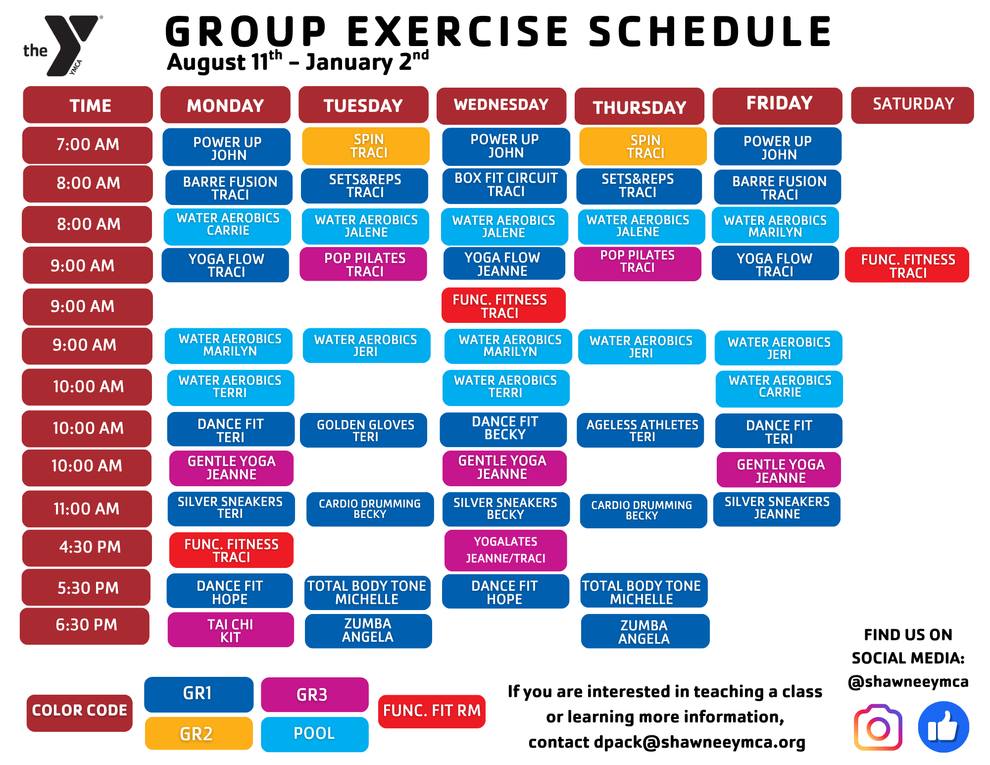 YMCA Fitness Classes